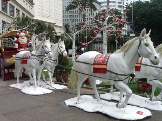 Santa near the Tanglin Mall singapore