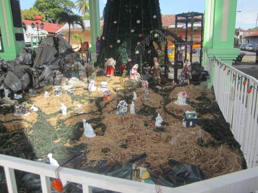 ~ Nativity setting in the front of the old train station.  Corinto Nicaragua Dec 2012 ~